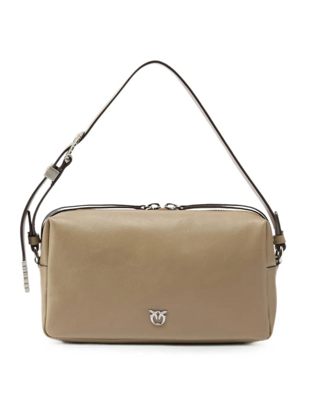 Pinko Multicolor Love Birds Leather Shoulder Bag