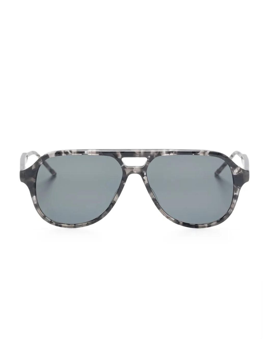 Thom Browne Gray Pilot-Frame Sunglasses