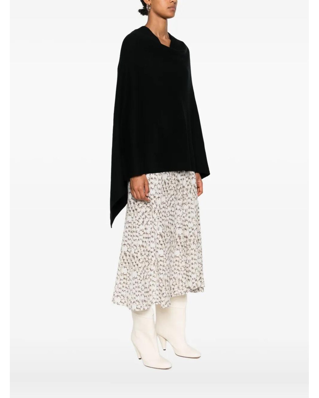 Bompard Black Cashmere Poncho