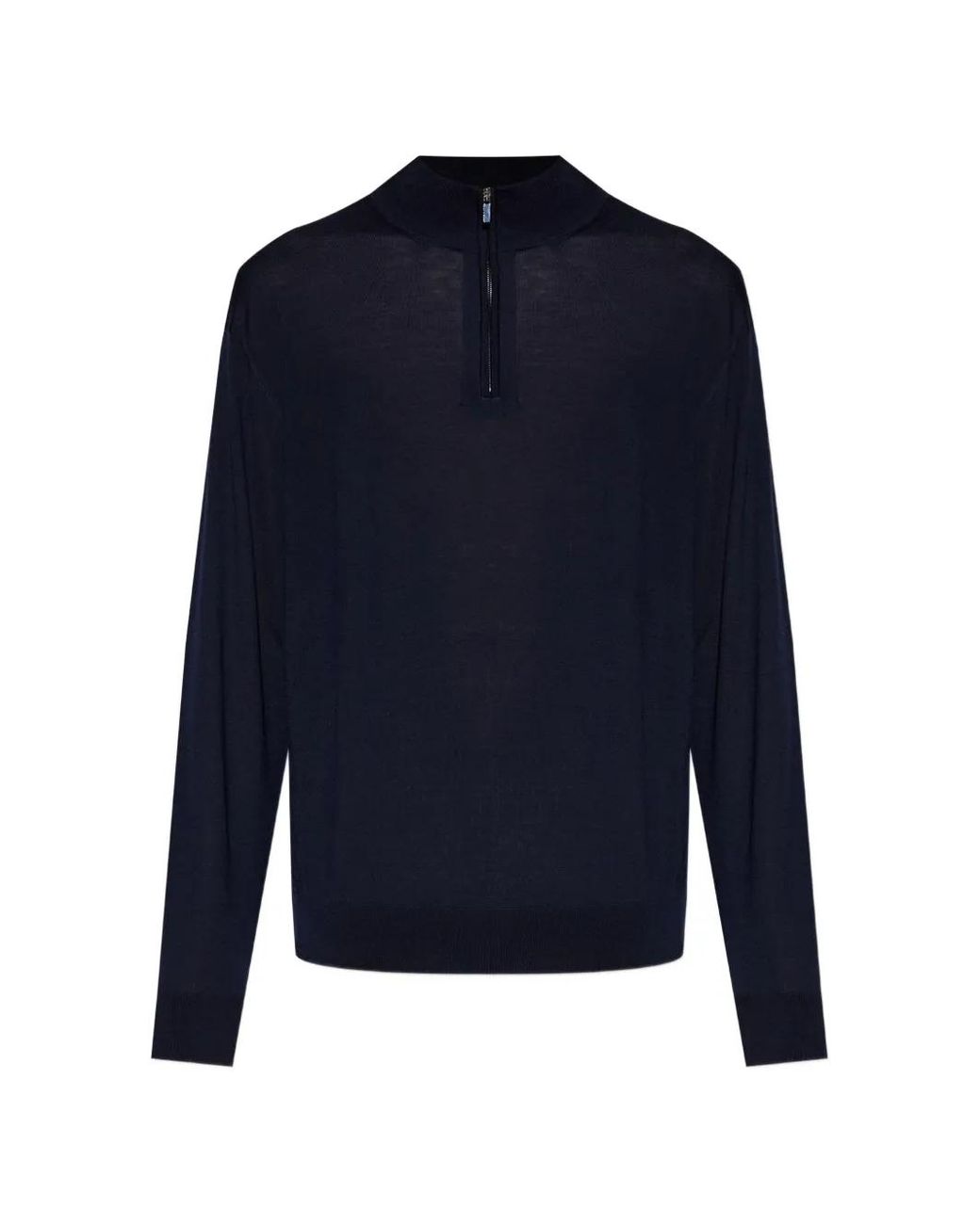 Paul & Shark Blue Hal-Zip Sweater for men