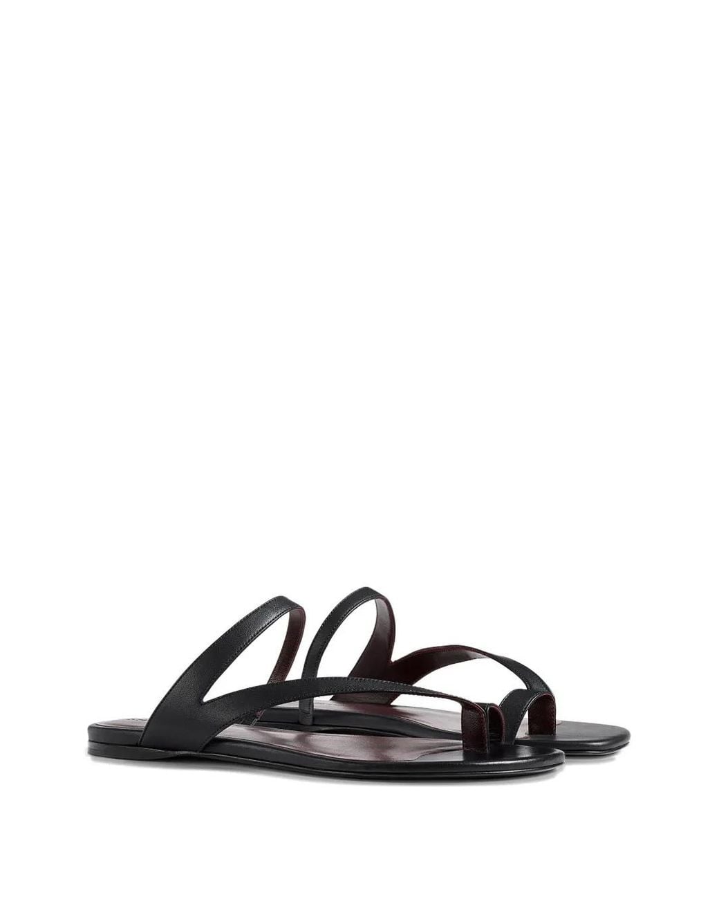 Khaite White Aimee Flat Sandals
