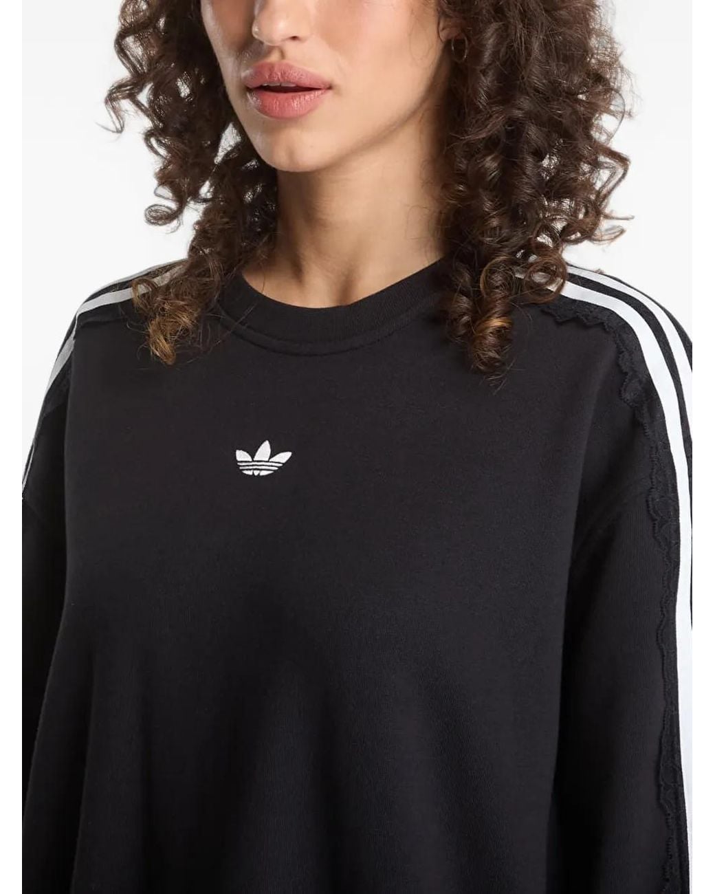 Adidas Black Lace 3-Stripes Sweatshirt