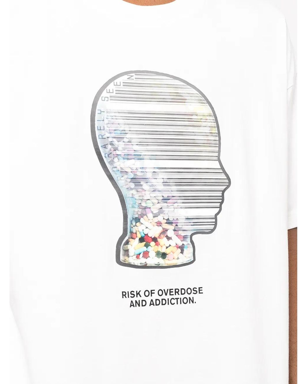 Mostly Heard Rarely Seen White Graphic-Print Stretch-Cotton T-Shirt for men