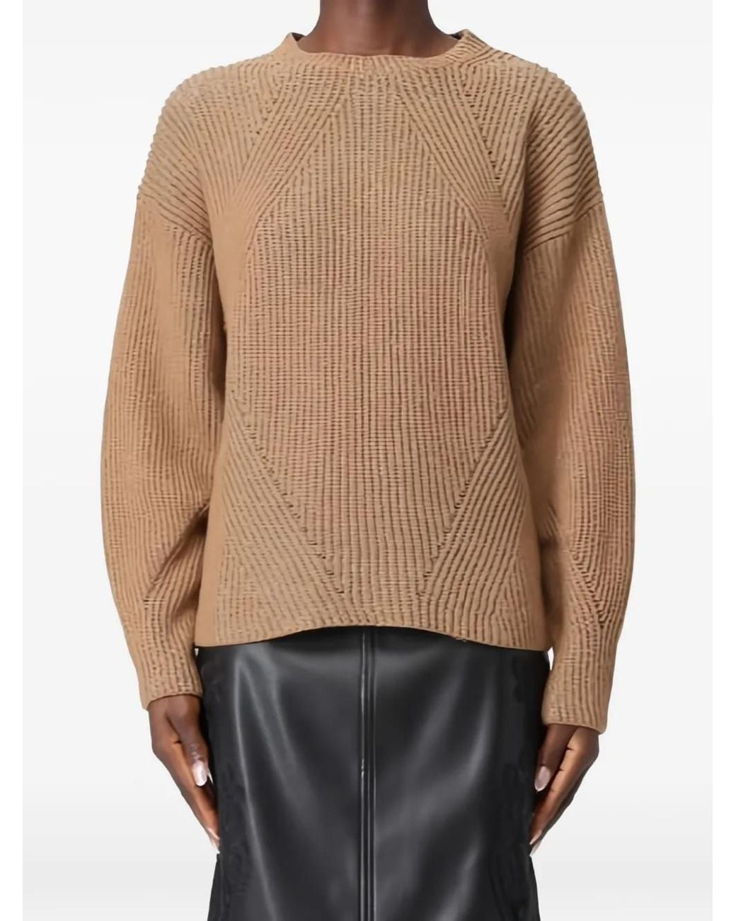 Twinset Brown Ribbed Sweater