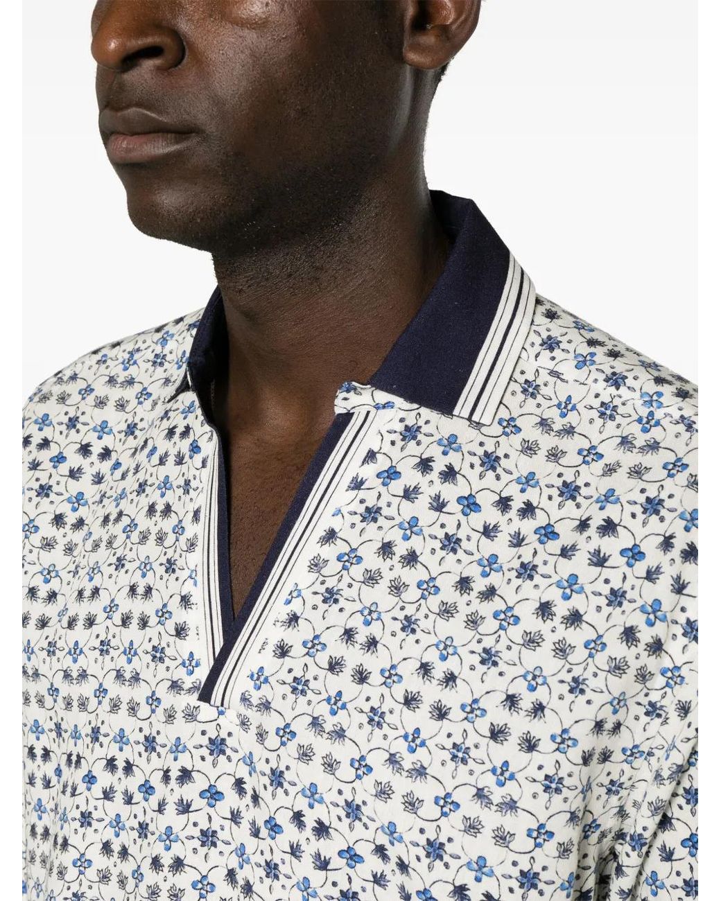 Orlebar Brown White Ridley Fiore Spread-Collar Shirt for men