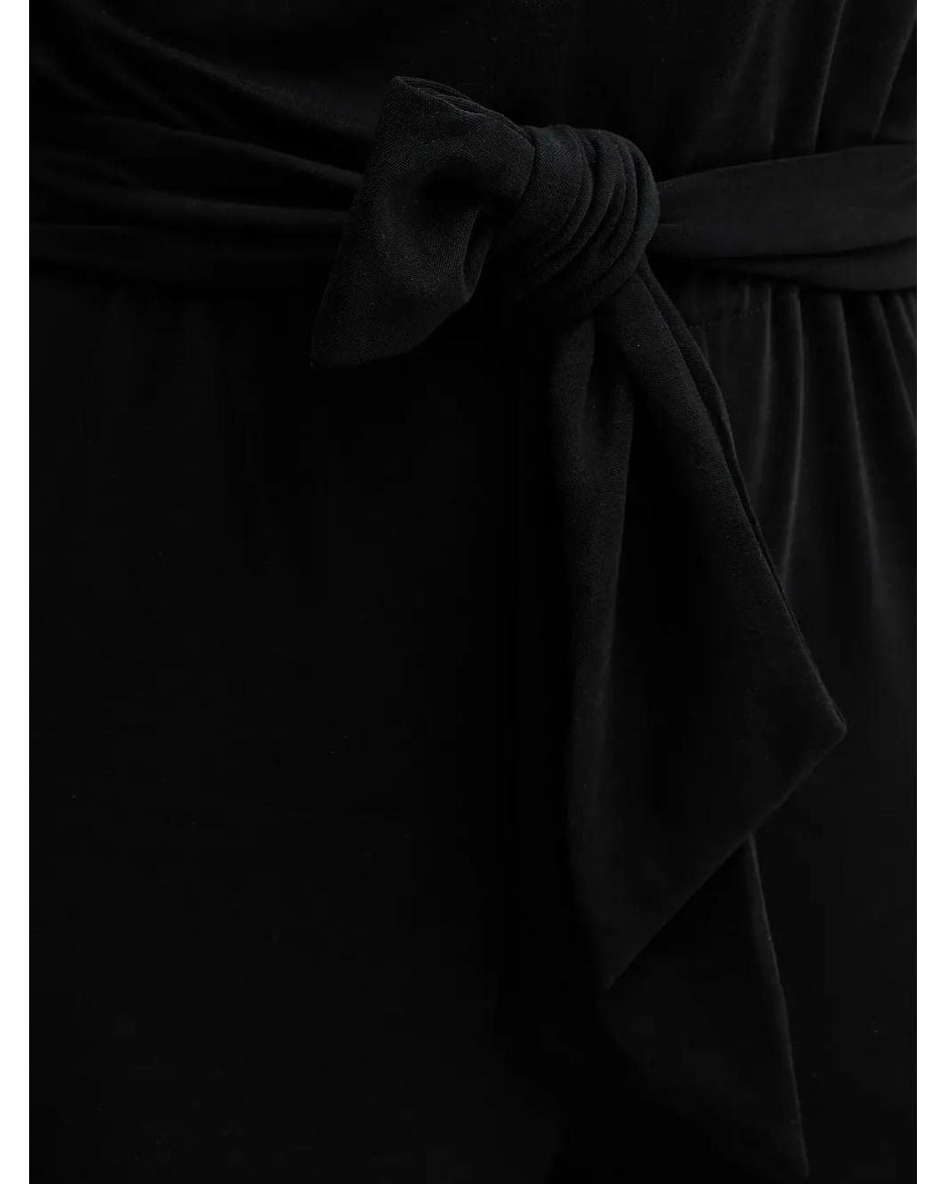 Guess Black Off-Shoulder Belted Jumpsuit
