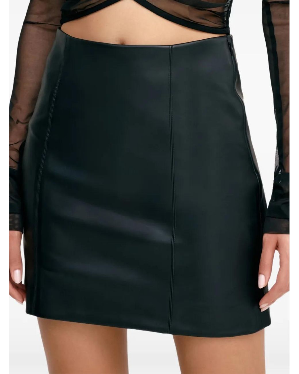 MARCELLA Black Ellwood Zip-Fastening Short Skirt