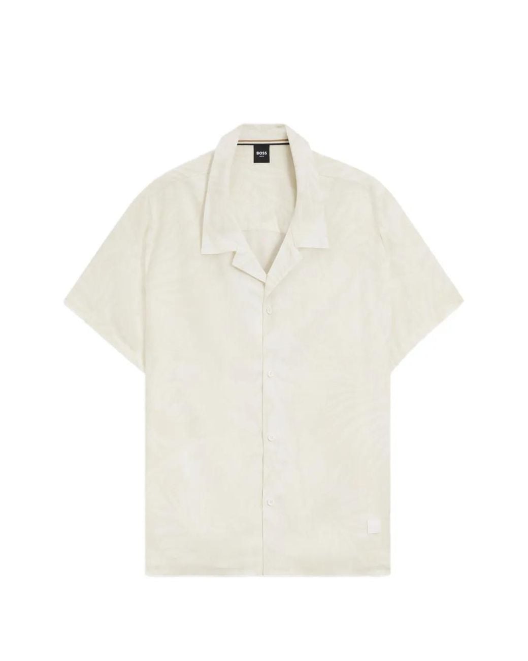 Boss White Regular-Fit Shirt With All-Over Print for men