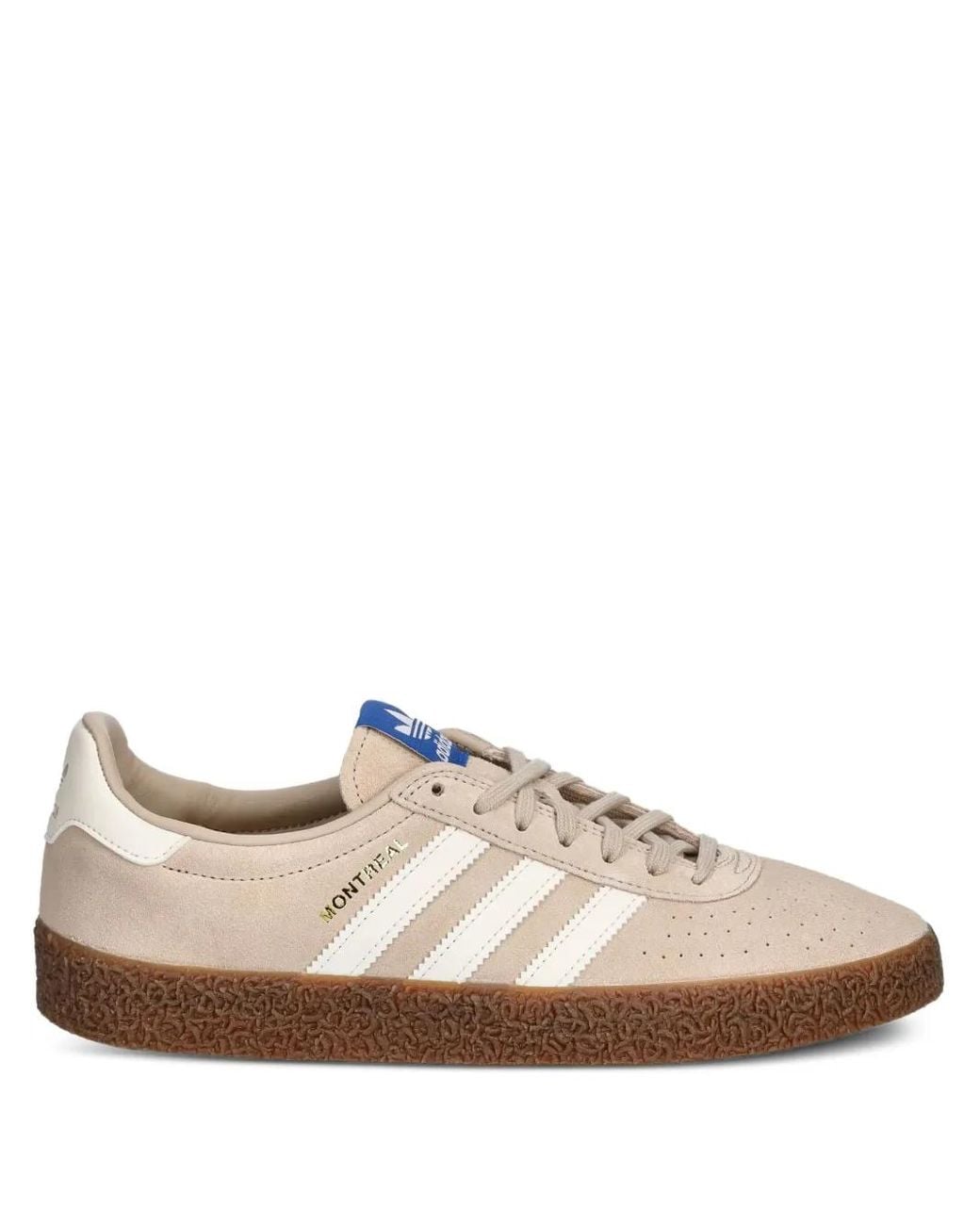 Adidas Pink Montreal Three-Stripe Suede Sneakers