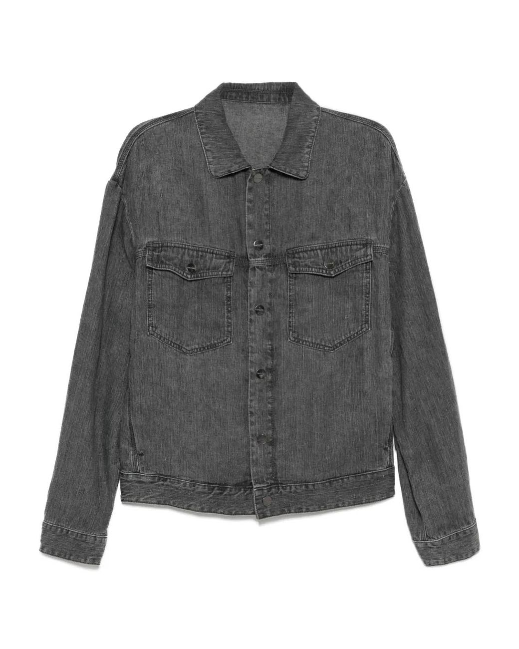 Giorgio Armani Denim Jack in het Gray voor heren