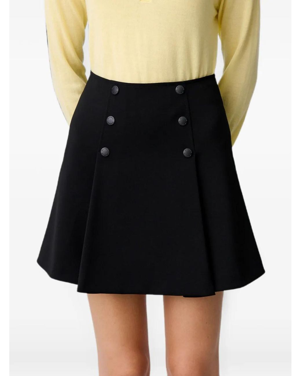 Claudie Pierlot Black Short Flared Skirt