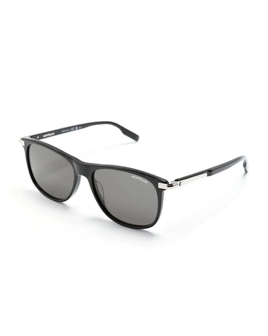 MONT BLANC EYEWEAR Gray Logo-Plaque Square-Frame Sunglasses for men