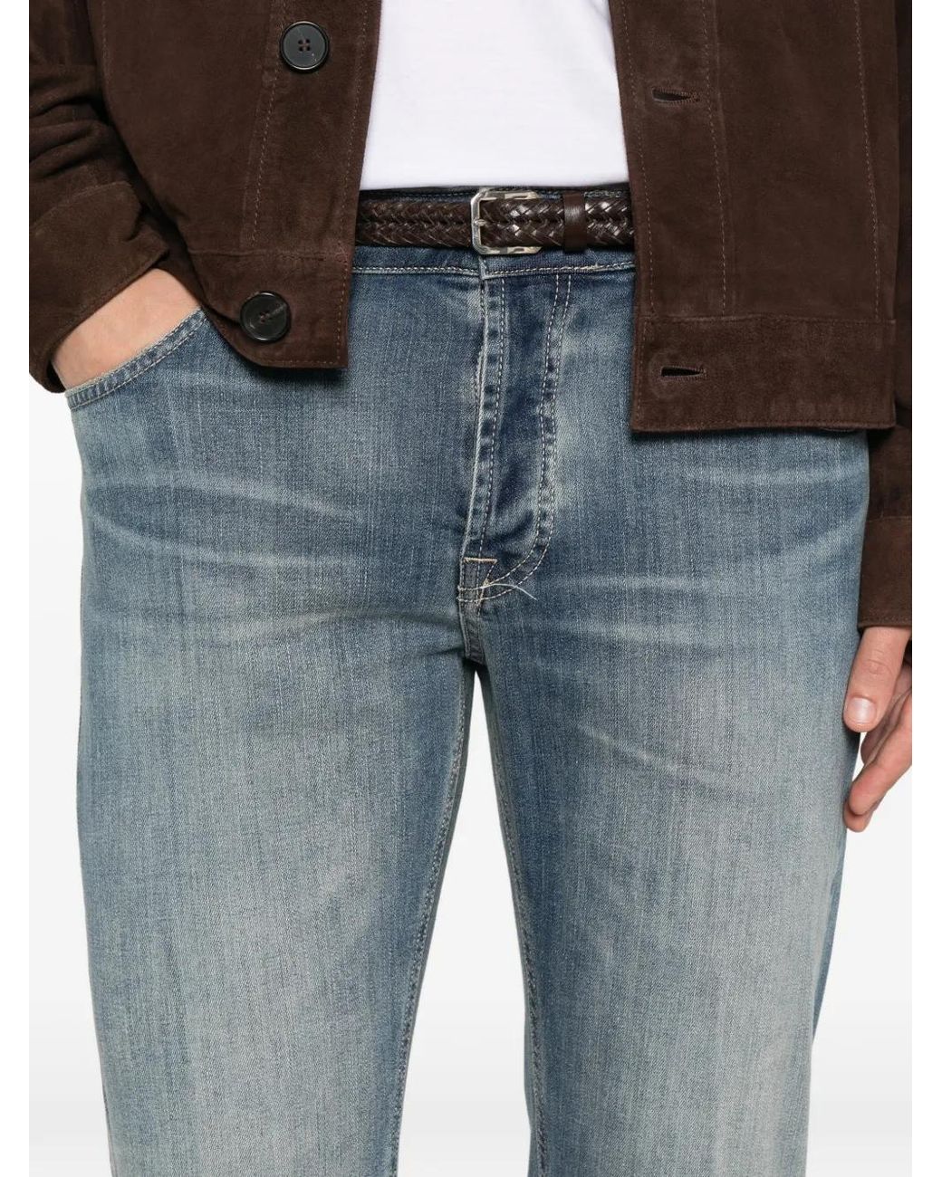Michael Coal Blue Faded-Effect Jeans for men