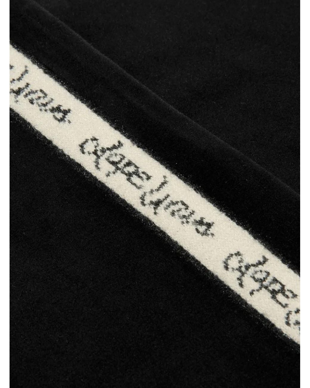 A Bathing Ape Black Logo-Embroidery Tape-Detail Trousers