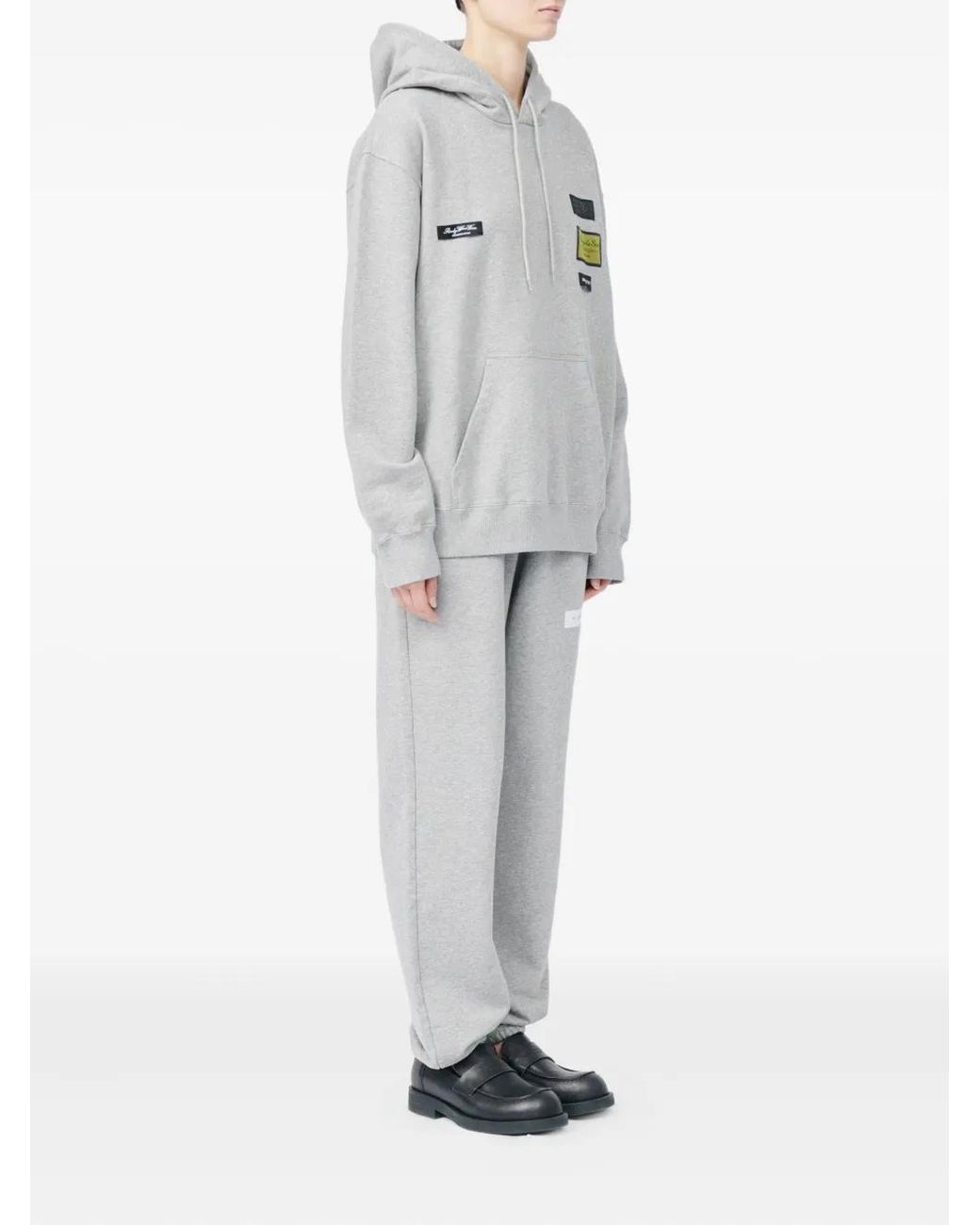 MM6 by Maison Margiela Gray Patch Hooded Jacket