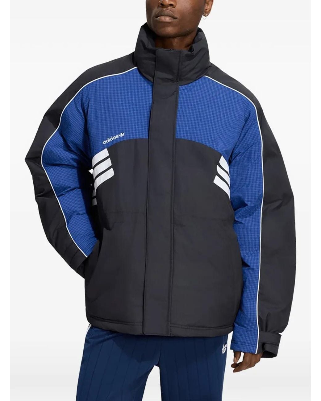 Adidas Blue Cutline Oversized Jacket for men