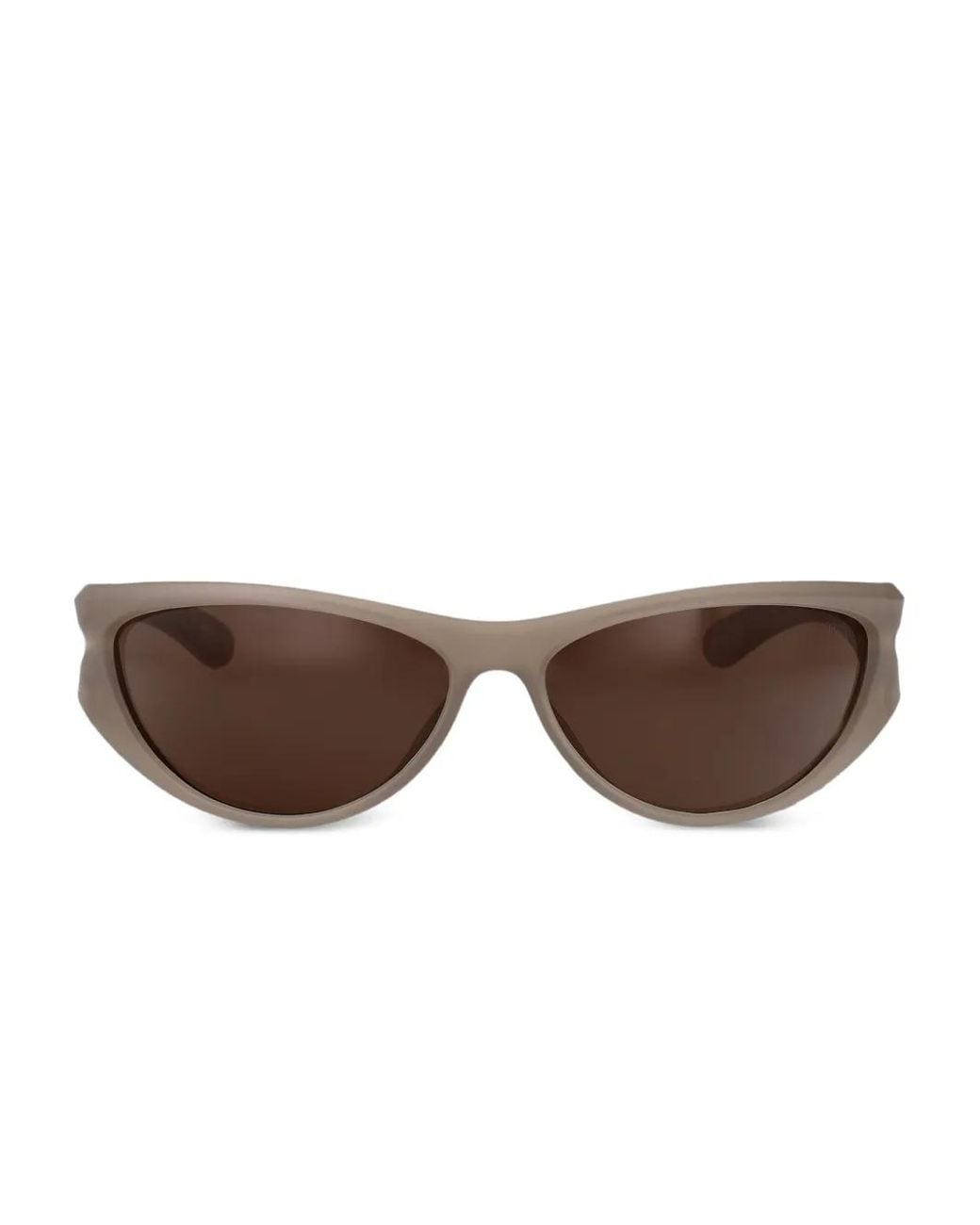 DIESEL Brown Cut-Out Oval-Frame Sunglasses