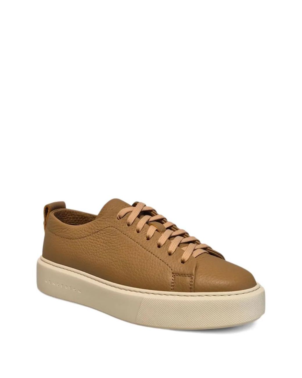 Henderson Brown Leather Platform Sneakers