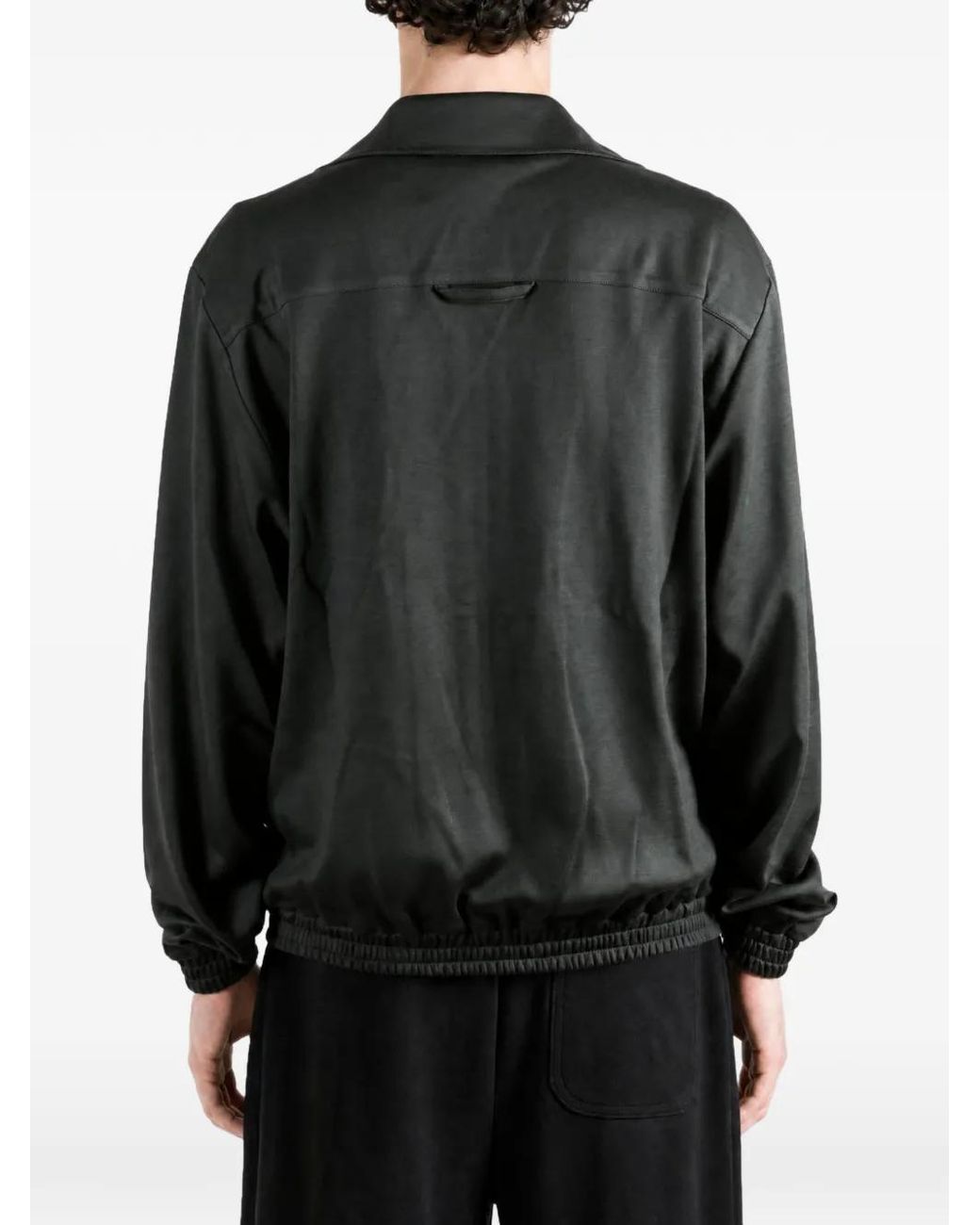 Rier Black Polar Zip-Up High-Neck Sweatshirt