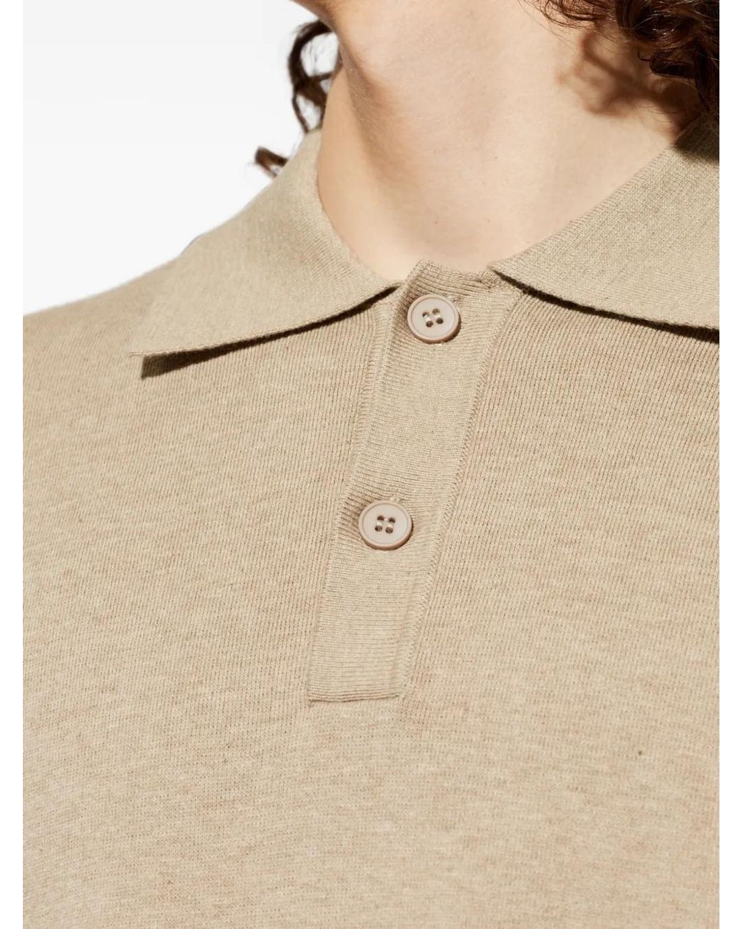 Samsøe & Samsøe White Sanino Long-Sleeves Polo Shirt for men