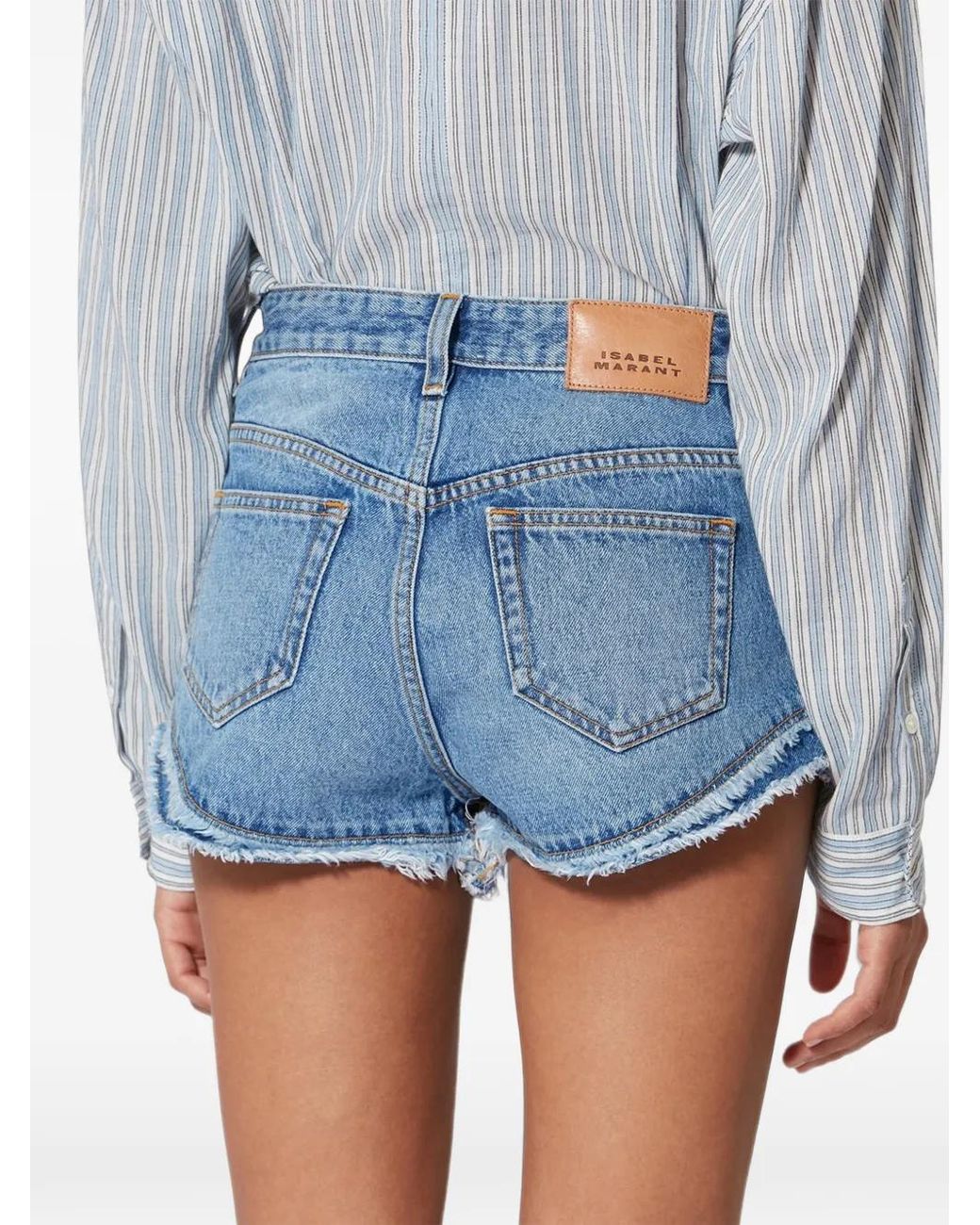 Isabel Marant Blue Denim Mini-Shorts