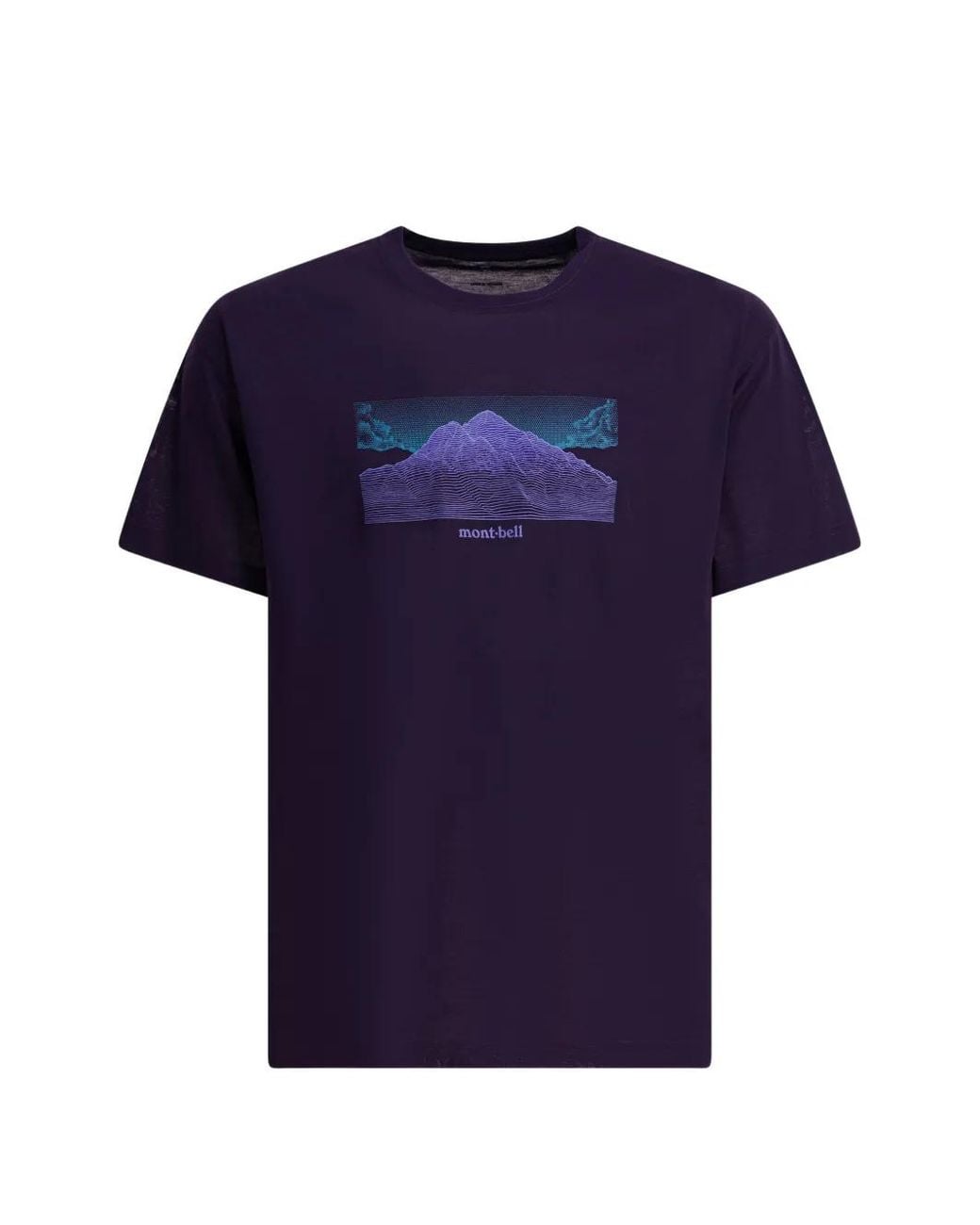Montbell Blue Graphic T-Shirt for men