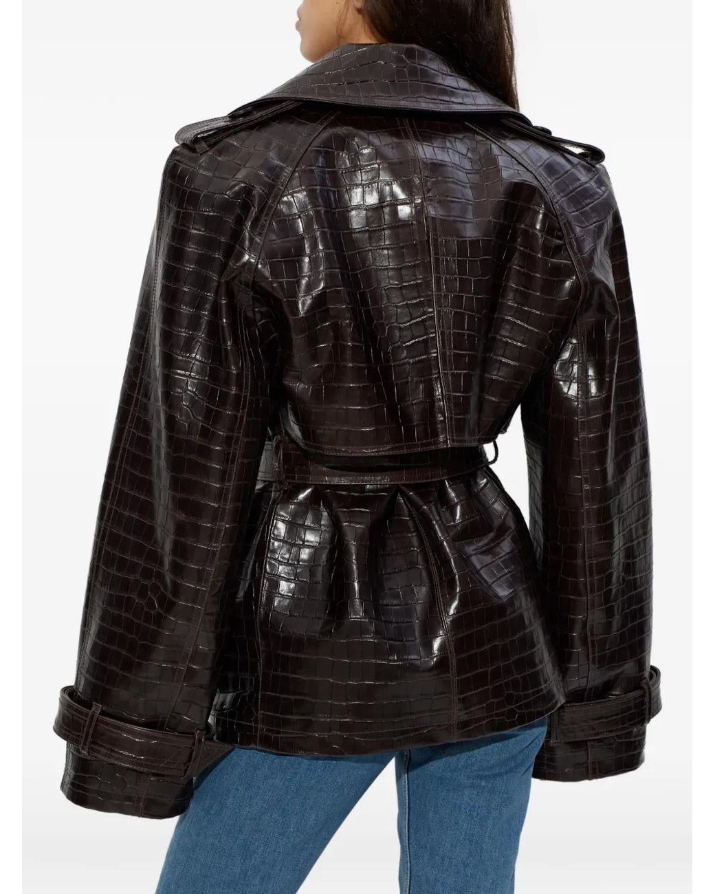 The Attico Black Belted Bomber