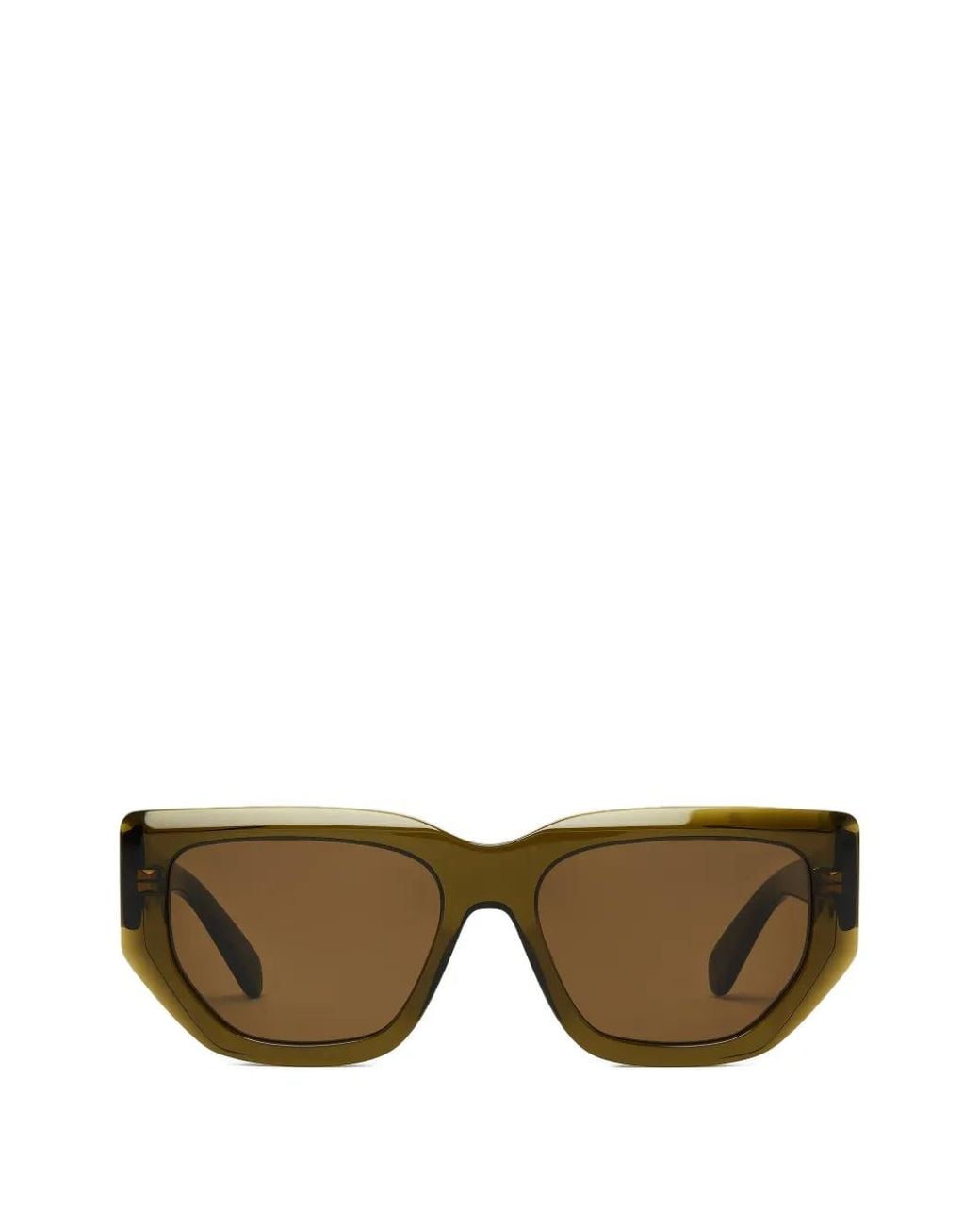 Stella McCartney Green Geometric-Frame Sunglasses