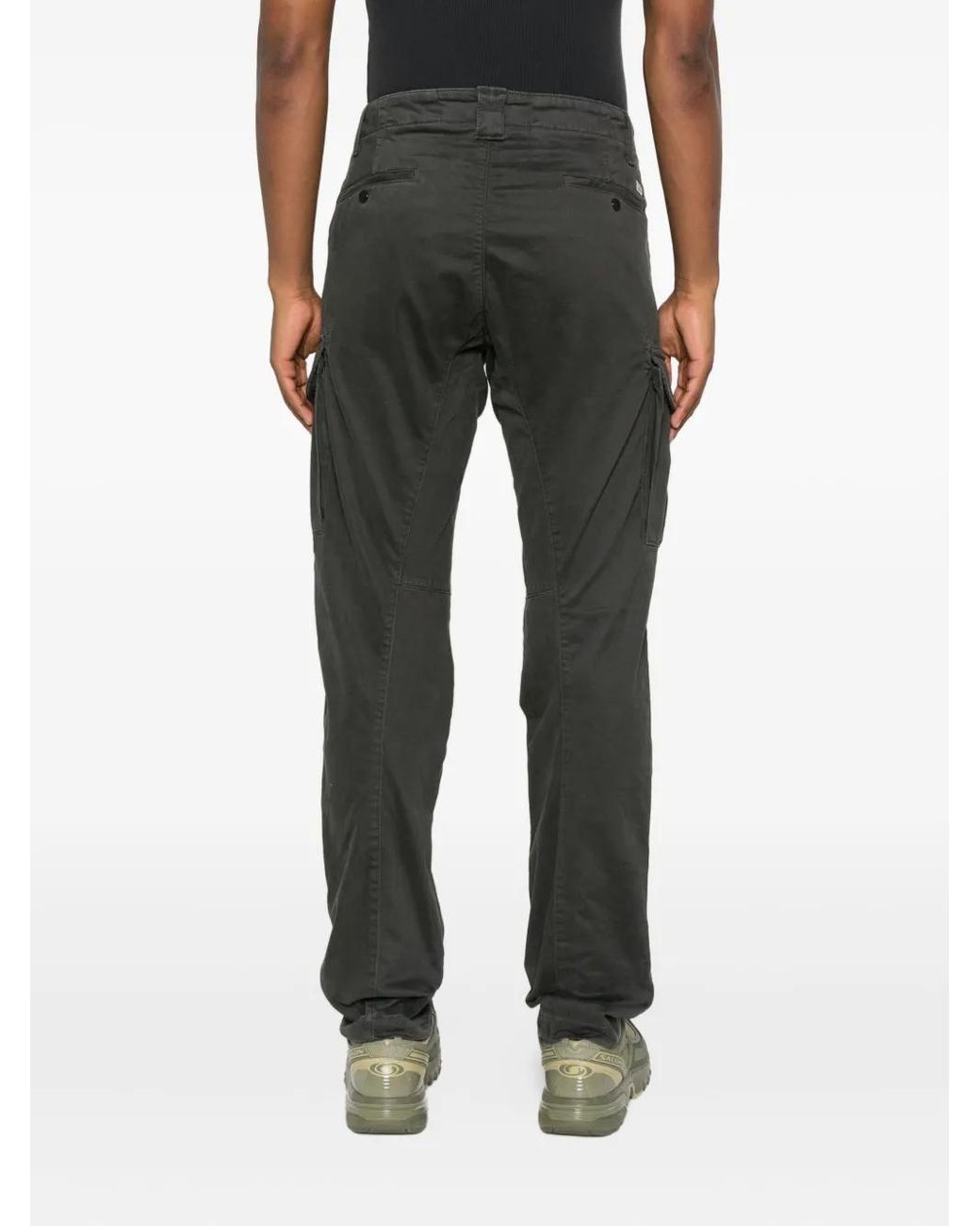 C P Company Black Lens-Detail Cargo Pants for men