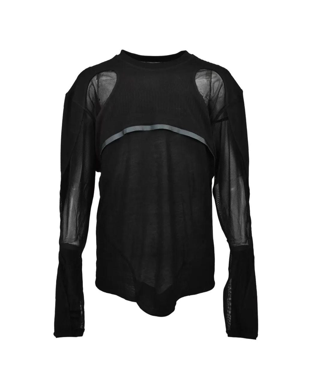 JUNTAE KIM Black T-Shirt À Empiècements Et Design Superposé for men
