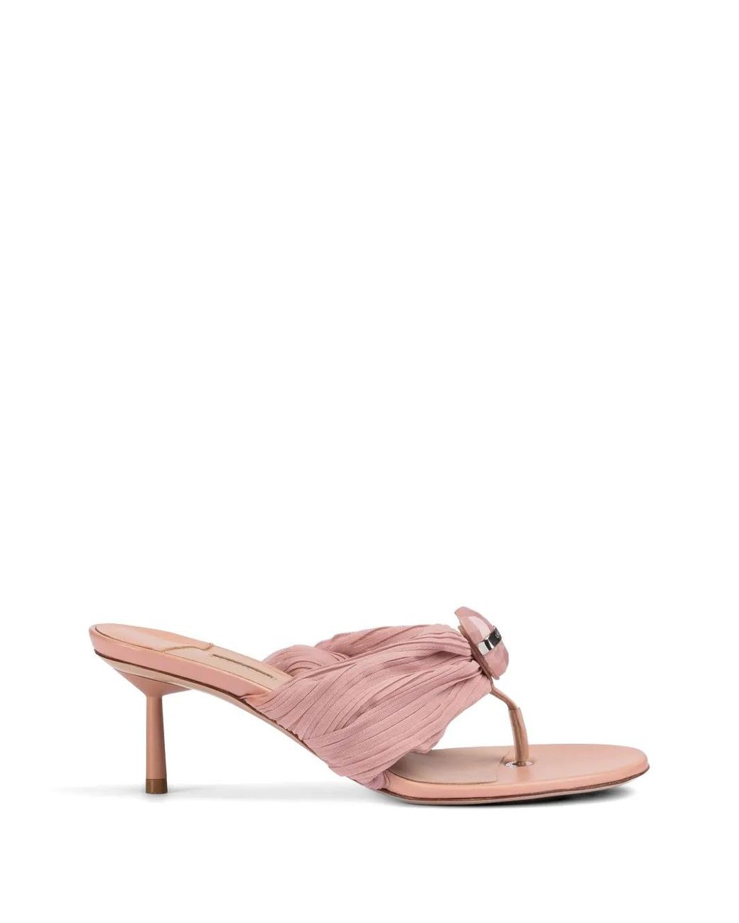 Le Silla Pink Numa Pleated-Strap Sandals