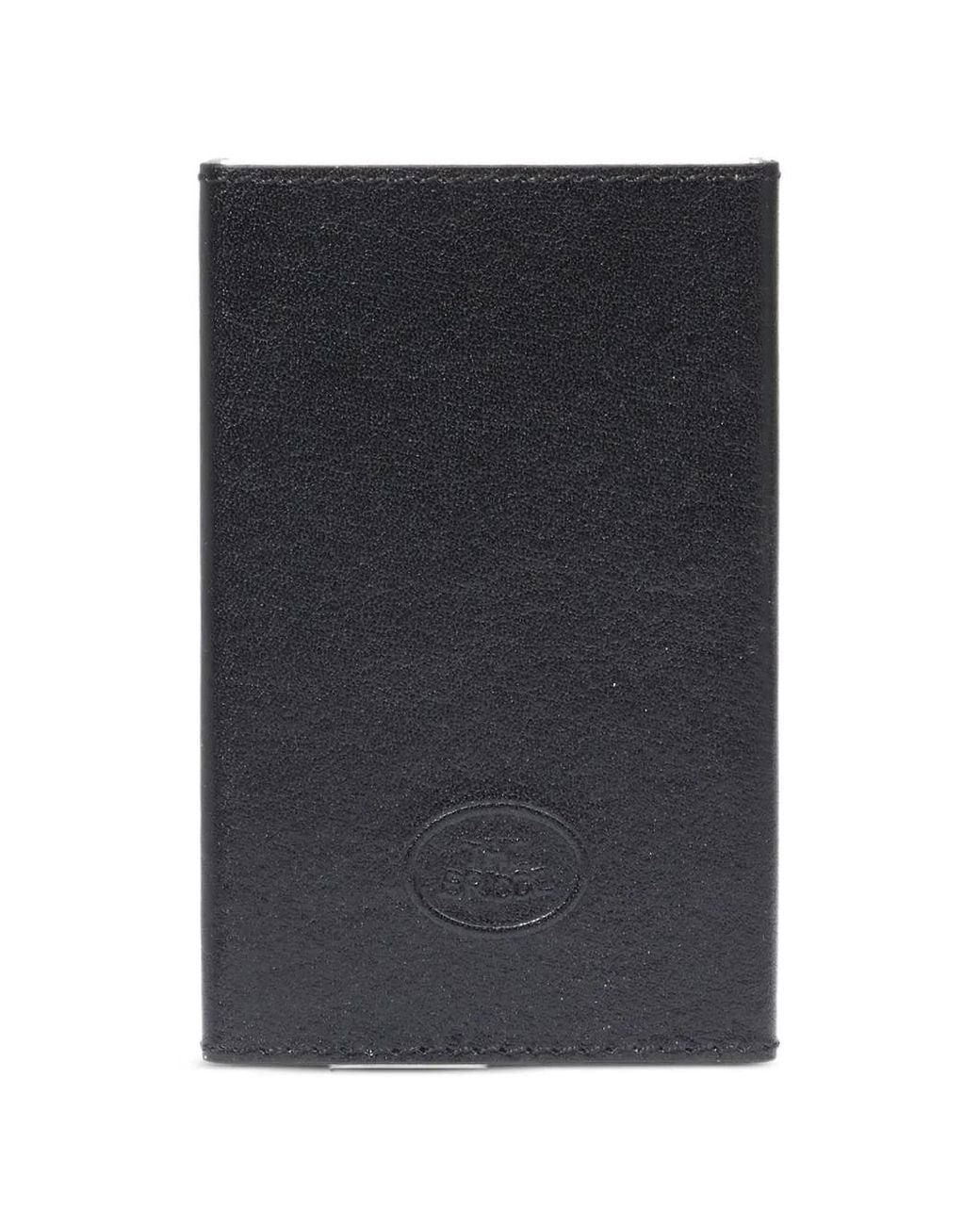 The Bridge Black Rfid-Protection Leather Card Holder for men