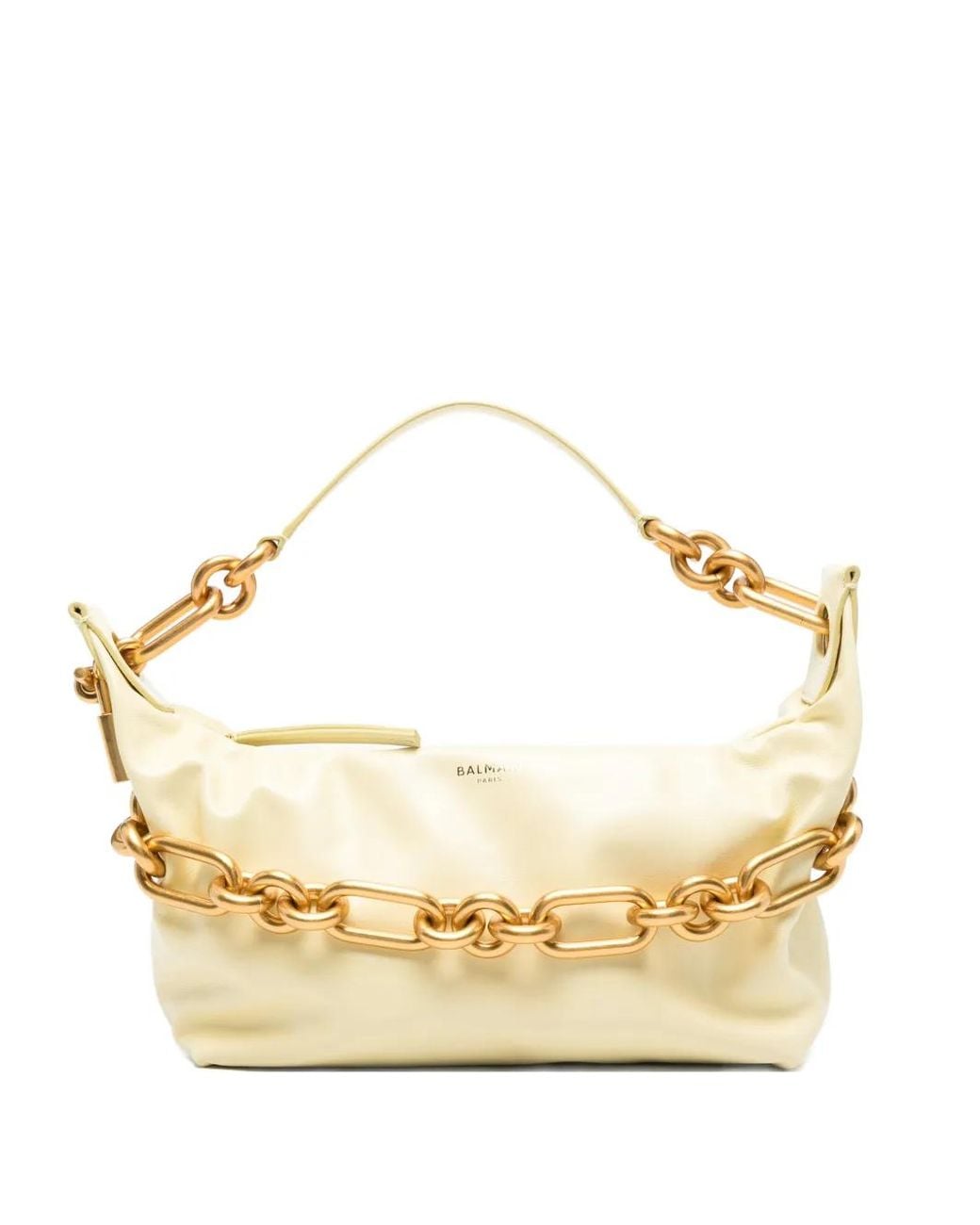 Bolso Sync Mediano De Piel De Becerro Balmain de color Metallic