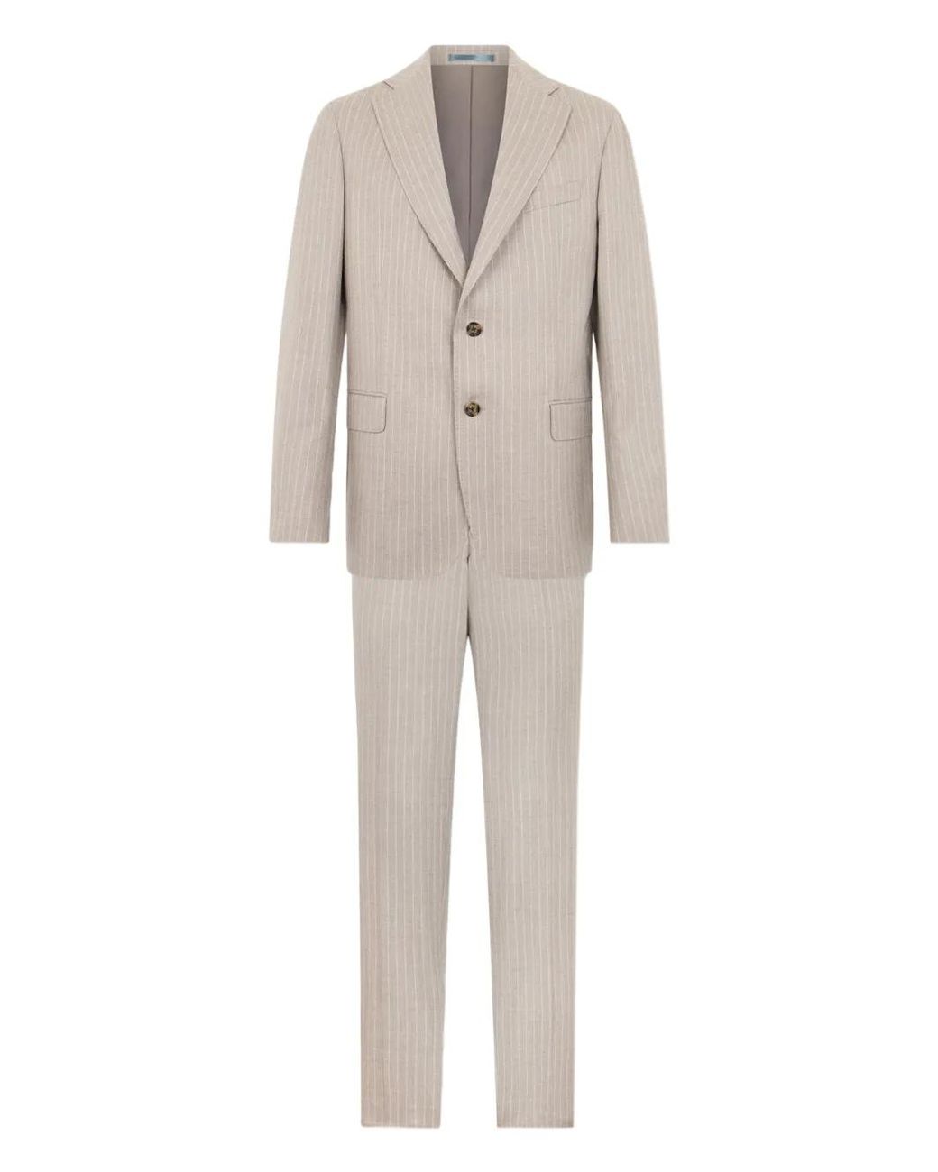 Brooks Brothers Natural Pinstripe Wool Suit for men