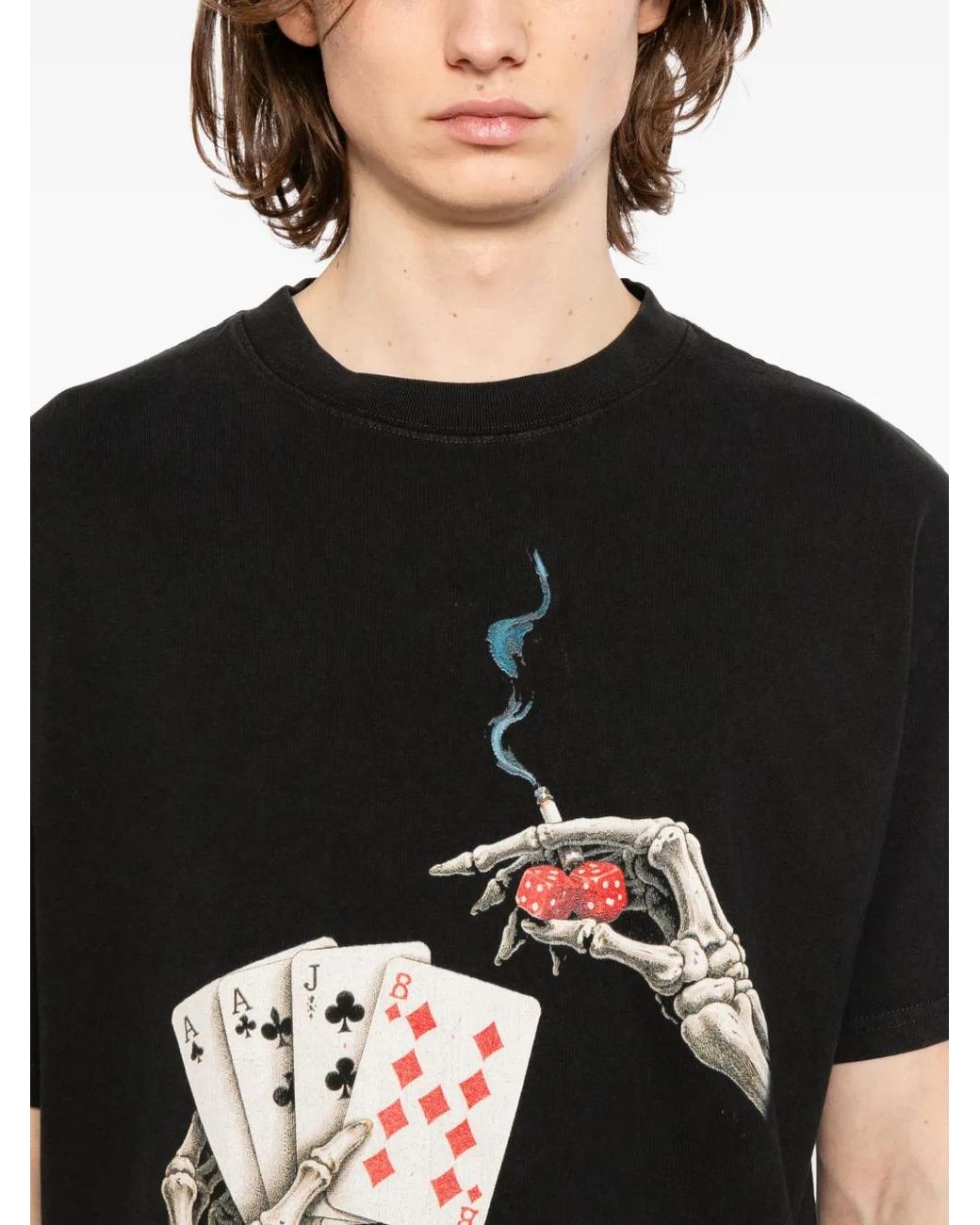 Melt Black Graphic-Print Round-Neck T-Shirt for men