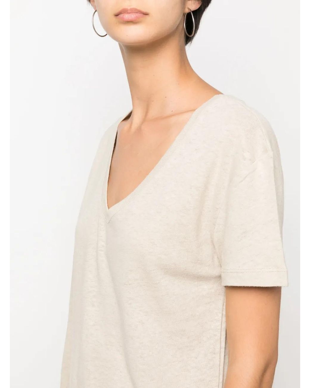 Each x Other Natural V-Neck Mélange T-Shirt