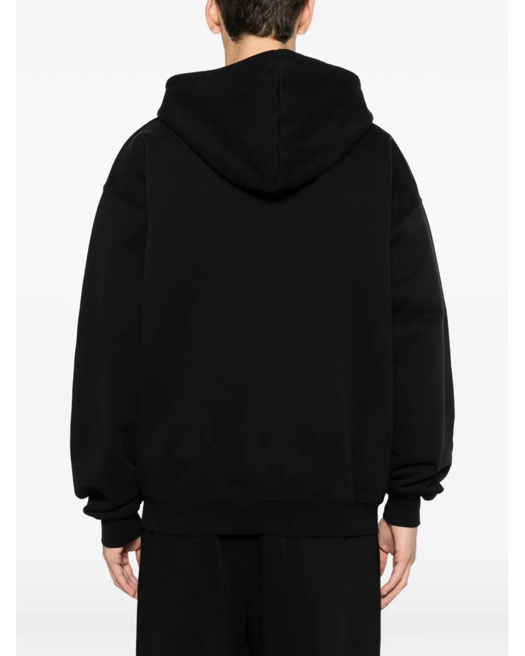 MEDEA Black Lapels Zip Hoodie Jacket