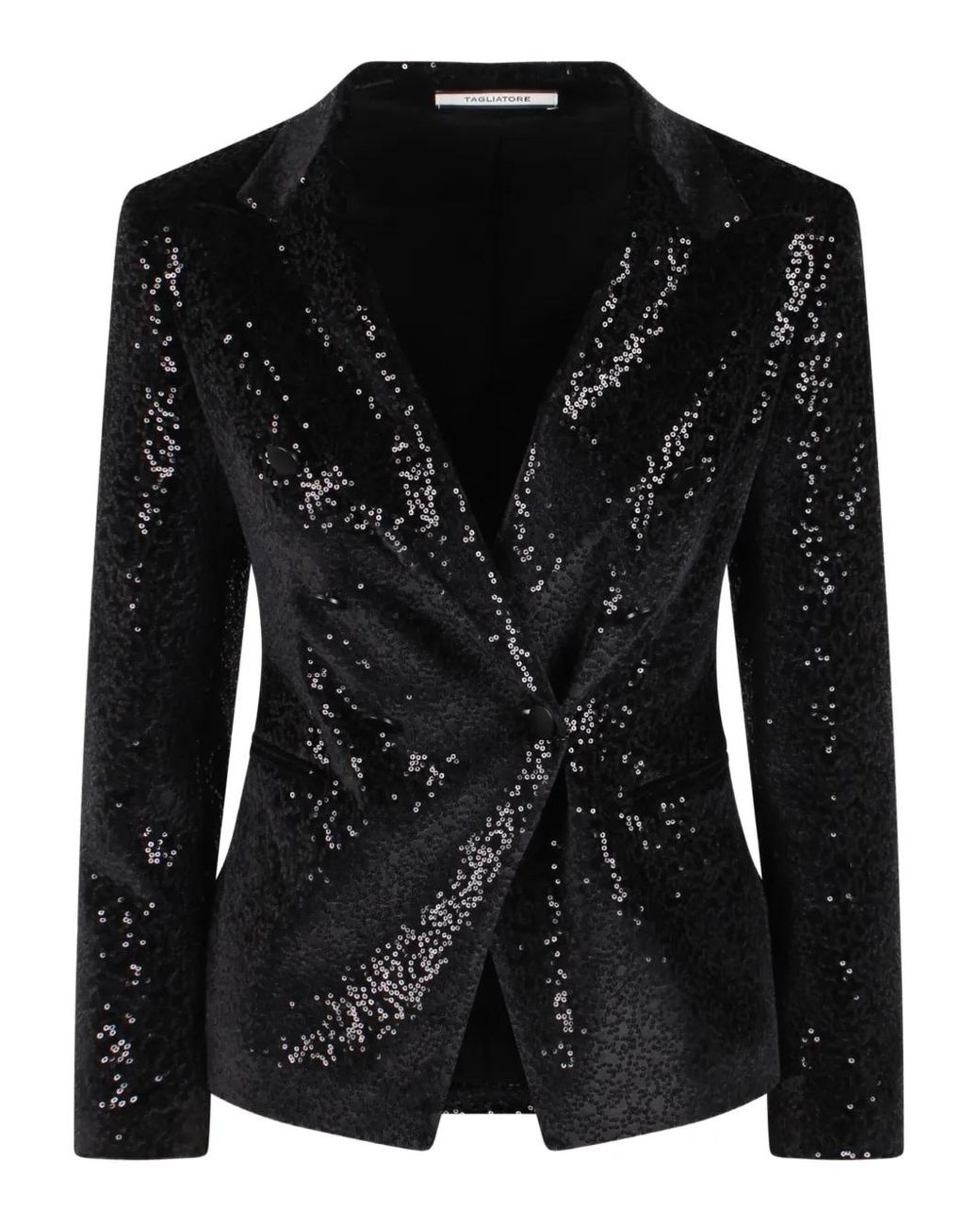 Blazer Con Lentejuelas Tagliatore de color Black