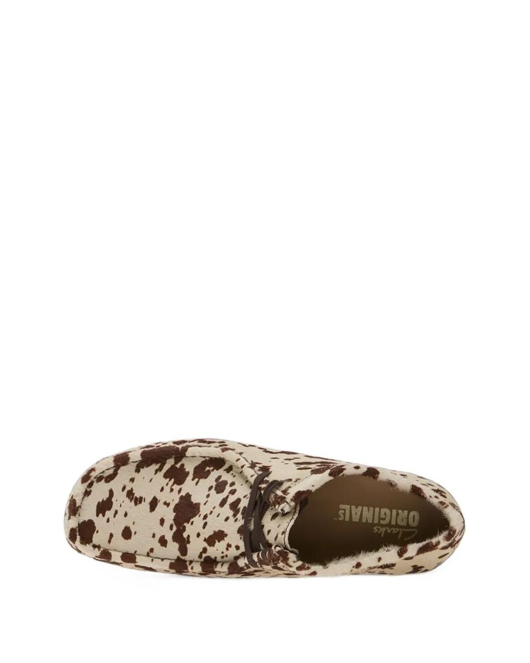 Clarks White Wallabee Cow-Print Boots for men