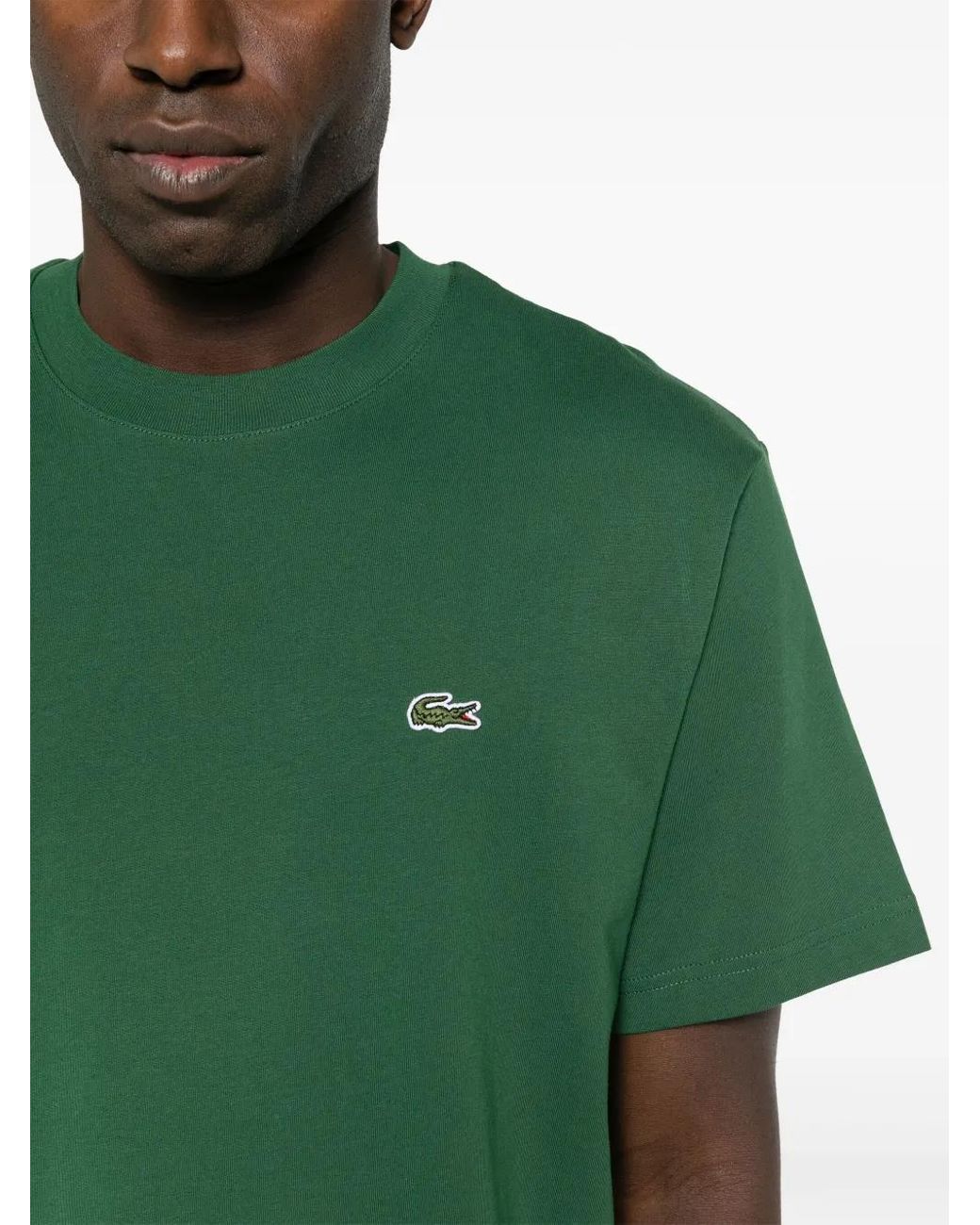 Lacoste Green Cotton T-Shirt for men