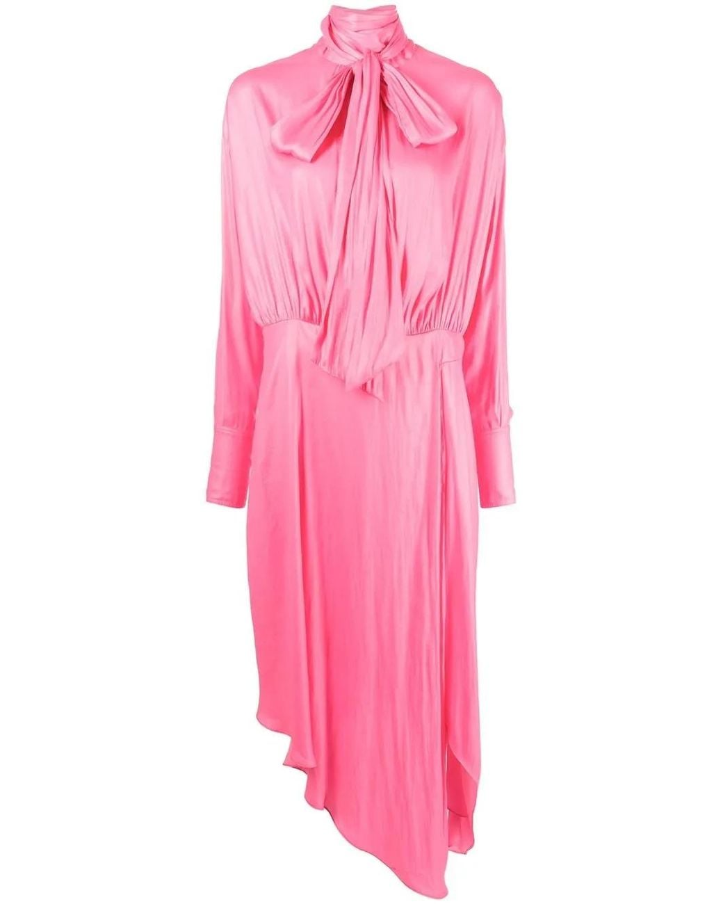 Stella McCartney Pink Tie-Detail Long Dress