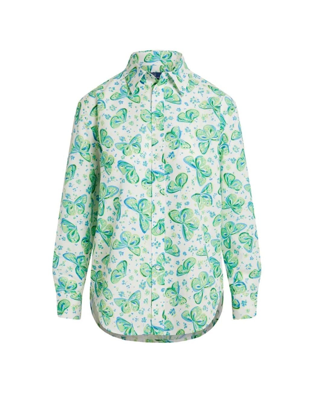 Polo Ralph Lauren Blue Butterfly-Print Shirt
