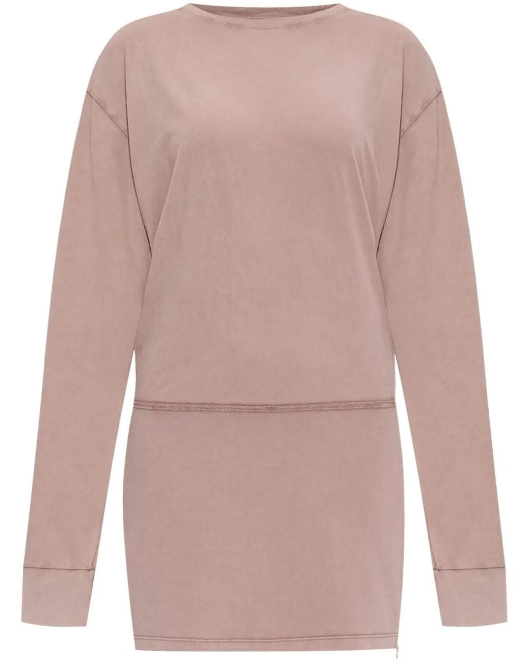 DSquared² Pink Long-Sleeve Jersey Dress