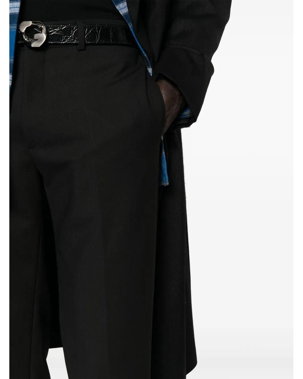 Off-White c/o Virgil Abloh Black Straight-Leg Tailored Trousers for men
