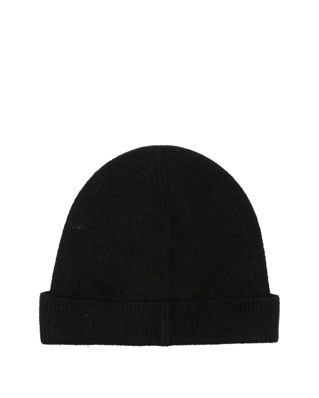 A.P.C. Black Logo-Appliqué Beanie