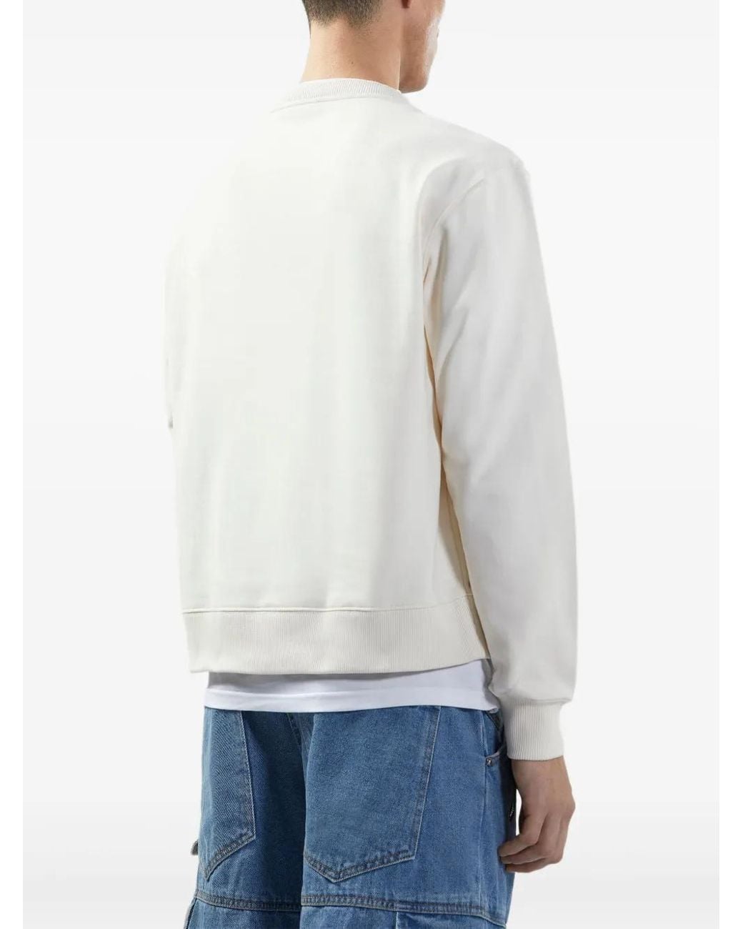 Gcds Sweater Met Spinprint in het White voor heren