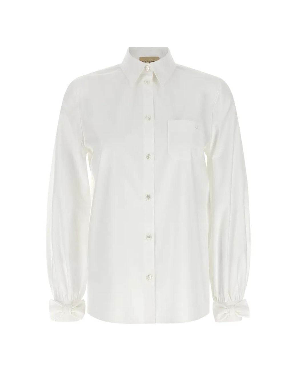 Valentino Garavani White Vlogo Signature Bow-Detail Shirt