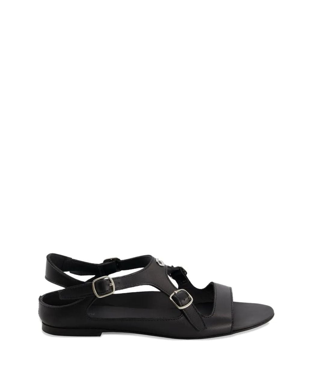 Coperni Black Buckle-On Leather Sandals