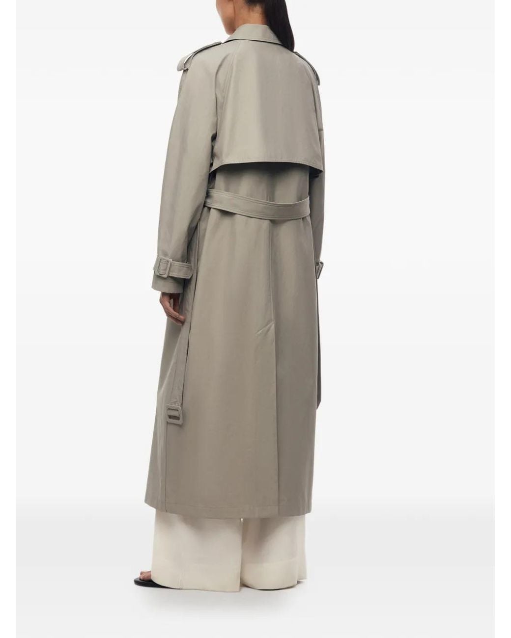 12 STOREEZ White Casablanca Double-Breasted Trench Coat
