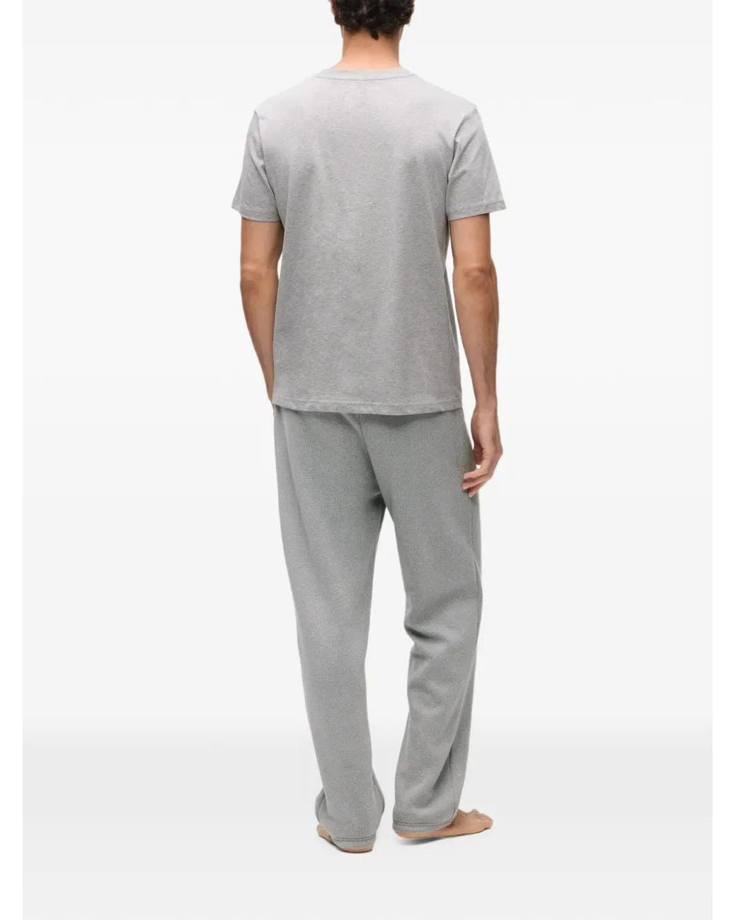 Karl Lagerfeld Gray Pantalon De Jogging Côtelé À Logo for men